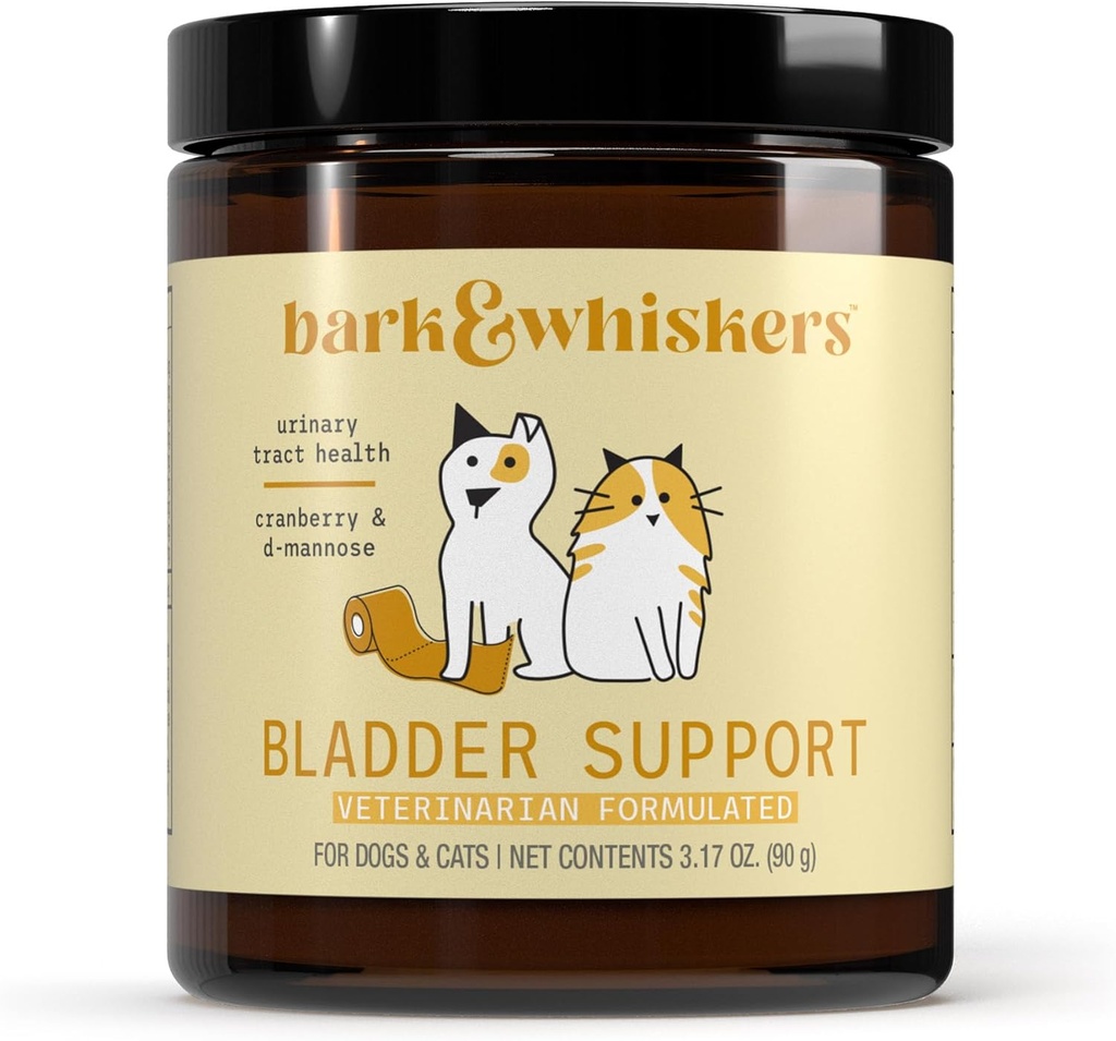 Bark & Whiskers Bladder Support, 3.17 Oz. (90克), 90 Scoops, 支持尿道切克健康, 配有 Cranbery & D-Mannose, Vet Produleted, 非GMO, Mercola博士