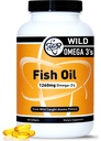 TGS 三强Omega 3 鱼油增产 - 1260mg EPA DHA 男女 - Burpless,纯Omega 3 来自野生阿拉斯加的脂肪酸 Triglyceride Form - 180 Capsules, 90 services