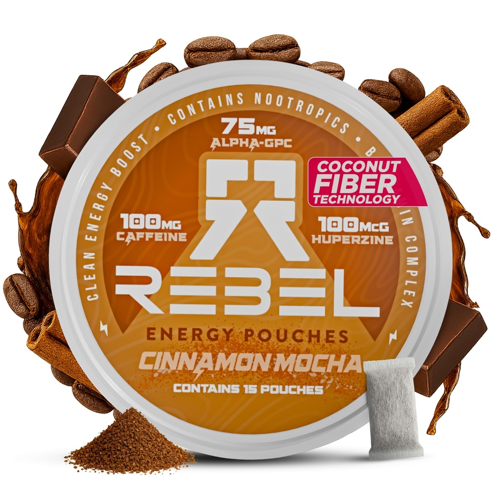 反诺特罗尼克能源咖啡因邮袋(Cinnamon Mocha) • 100mg咖啡因 • Alpha GPC 胡佩尔津 A和基本维生素 • 无糖咖啡因纤维技术 • 15 Pouches Per Can(包1)