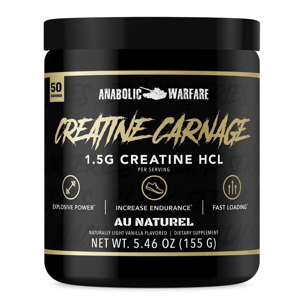 Creatine Carnage, Creatine HCL, 支持优化强度,耐力,肌肉质量和快速加载*