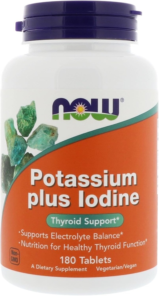 Now Potassium Plus 碘, 180 片 (2包)