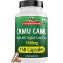 秘鲁天然有机维生素C来自Camu Camu Capsules 1500mg - 150 Vegan 药丸,天然维生素C来自全食品 Camu Berry 有机,非GMO