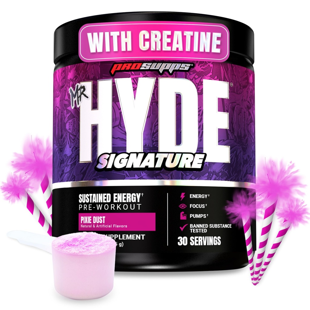 PROSUPPS先生 Hyde Signation Pre Workout Powder with Creatine, Beta Alanine & Cafeine - 性能,能量和耐力 - 清洁性与健身性 男女补充(Pixie Dust,30名服务员)