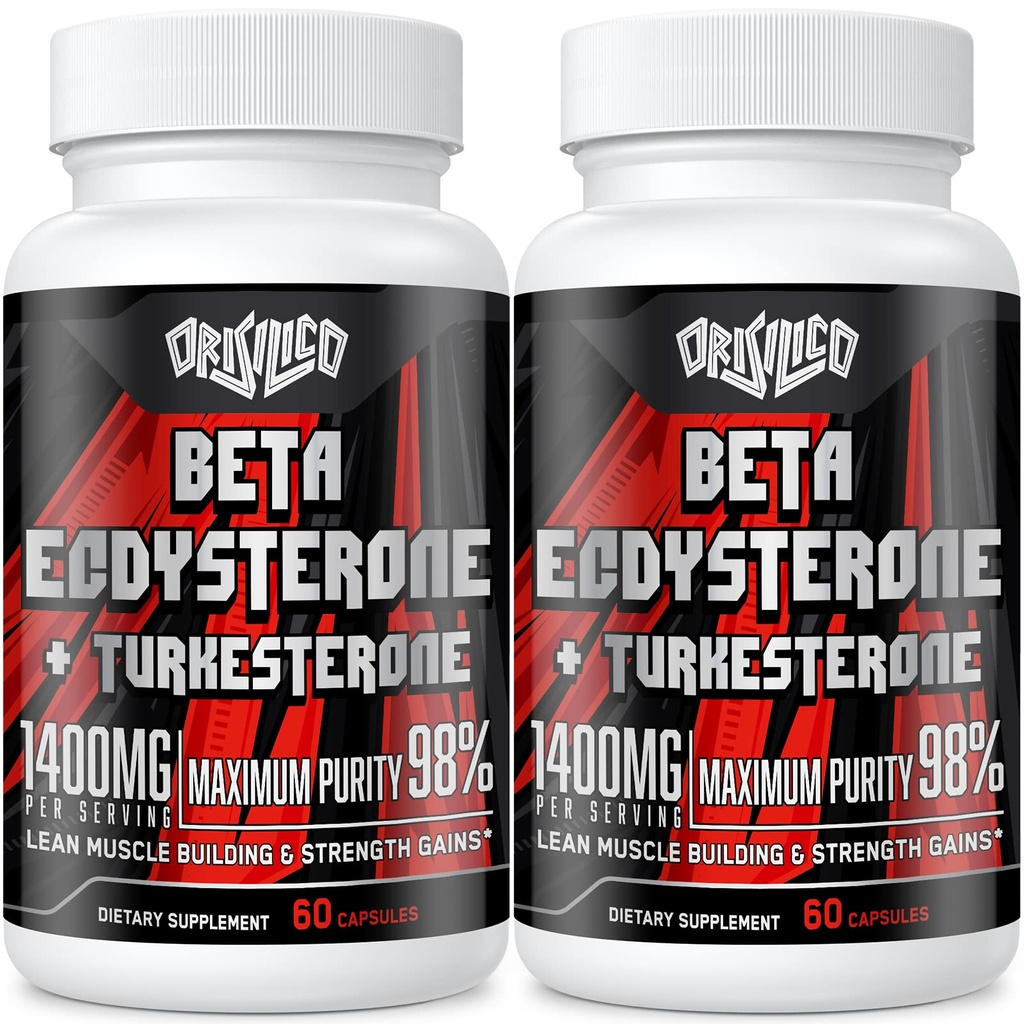 1400mg Beta Ecdysterone 和 Turkesterone 补充剂,将 Beta Ecdysterone 和 20% Turkesterone 提取剂用于肌肉质, Strength, 蛋白质合成, 120 Capsules
