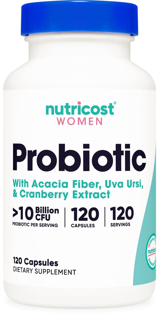 妇女营养品增生法 10亿科联、120科普尔 -- -- 与Acacia Fiber、Uva Ursi和Cranberry提取法、非GMO和Gluten Free的复合体