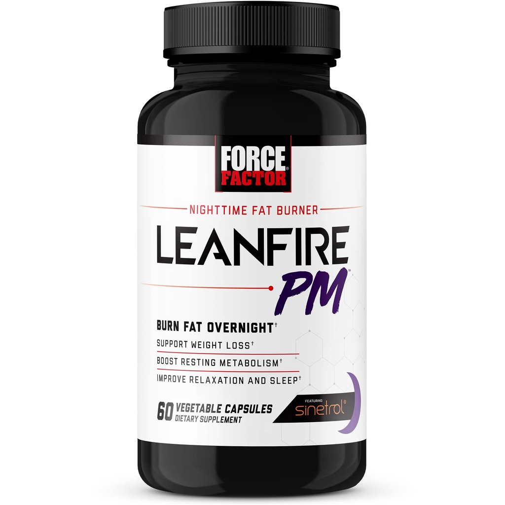 强制因子 LeanFire 重量损失套装 下Gen SLIMVANCE 热能燃烧器 60卡普尔和过夜燃烧器 60卡普尔