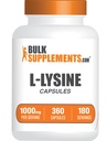 Bulk Assupports.com L-Lysine HCl Capsules - 赖氨酸补充剂 必需氨酸 - Gluten Free, 2 Capsules (1000mg), each service 360 Count (Pack of 1)