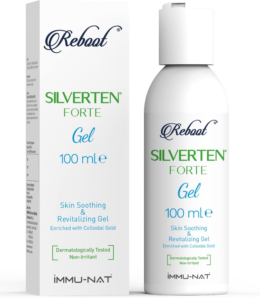 重新启动 Silverten Forte - 抗微生物银伤护理 Gel - 3.4oz - 烧伤、痒伤和疤痕快速急救救助 - 冷却、舒缓和振兴 - 儿童与宠物安全