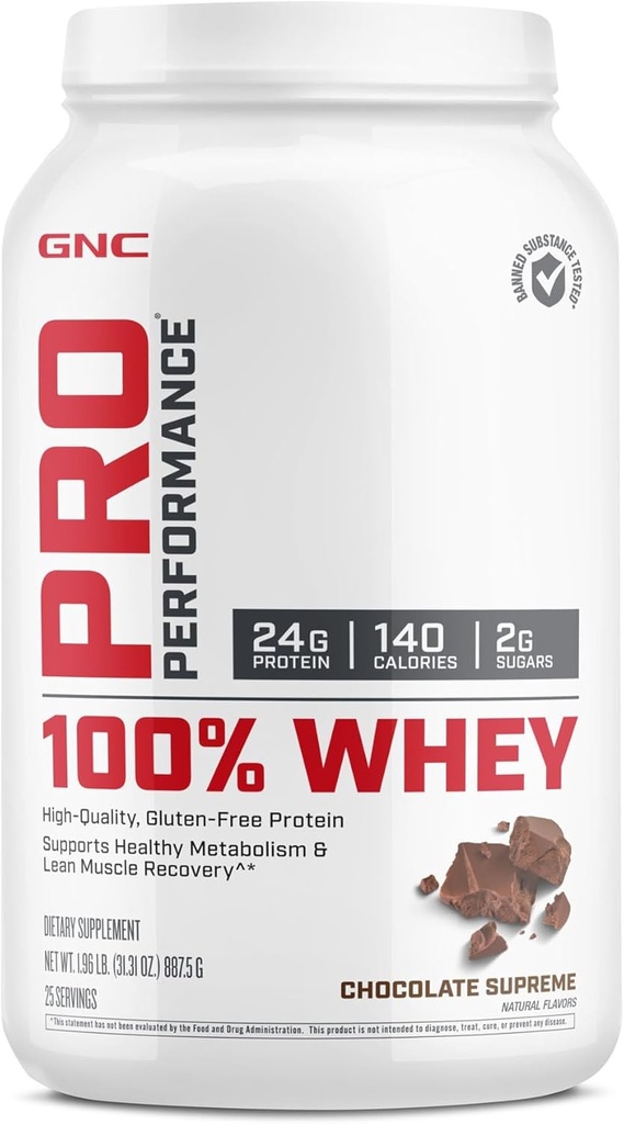 GNC Pro 性能 100% Whey - 巧克力最高(25架)