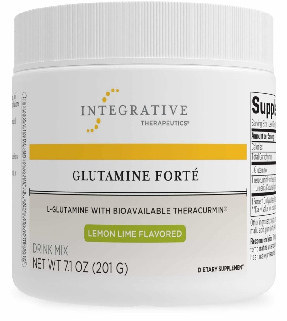 综合治疗 Glutamine Forté - 每日健康补充* - Gut支持饮用混合* - Vegan, Gluten-Free & Dairy-Free - Lemon Lime Flavored - 7.1 oz(30名服务员)