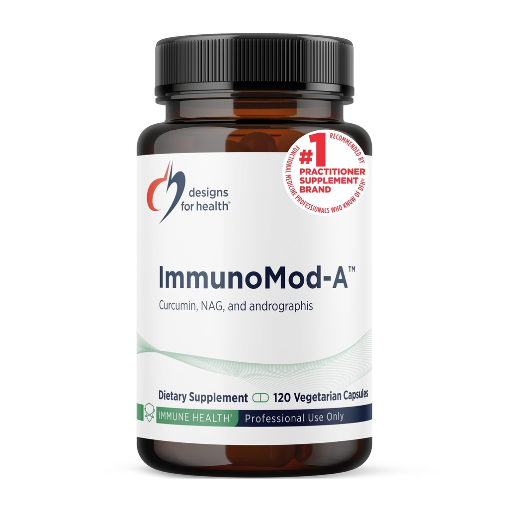 健康免疫Mod-A的设计 - 免疫辅助剂 - Curcumin C3 Turmeric Complex,NAG,Andrographis + N-乙酰-D-Glucosamine - 非GMO,Vegan + Gluten Free (120 Capsules)