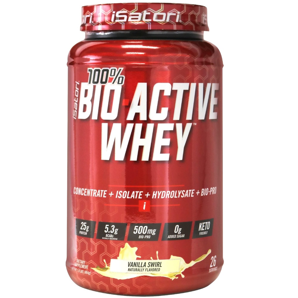 iSatori 100% 生物活性蛋白粉、肌肉生长和与Whei 隔热、水解、集中、BCAAs和Colostrum Peptides的恢复,25g 蛋白质-香草(26种)