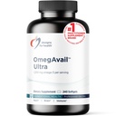 健康OmegAvail Ultra TG鱼油1200mg-Triglyceride Form Omega 3鱼油补充剂,配有DHA/EPA-无鱼余味(240软胶)