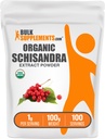 Bulk Assupports.com 有机Schisandra 提取粉末 - Schisandra 补充剂,来自Schisandra Berries,草药补充剂 - Gluten Free - 1g per service, 100g(3.5 oz)(包1)