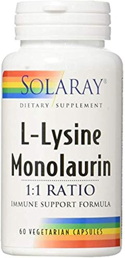 索拉莱L-Lysine Monolaurin 1:1 比率,60卡普勒(2包)