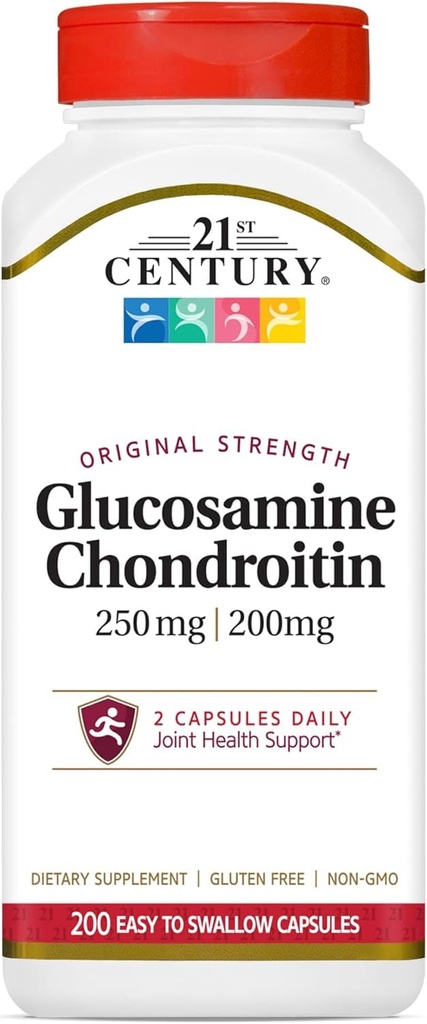 21世纪 Glucosamine/Chondroitin, 原力, 200 易吞胶囊