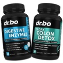消化酶 & Colon Cleanser Detox - 消化酶 补充 & 15天肠道清洁剂 女性和男性 - 快速天然消化剂 辅助便秘救济和鲍尔运动 补充 Gut