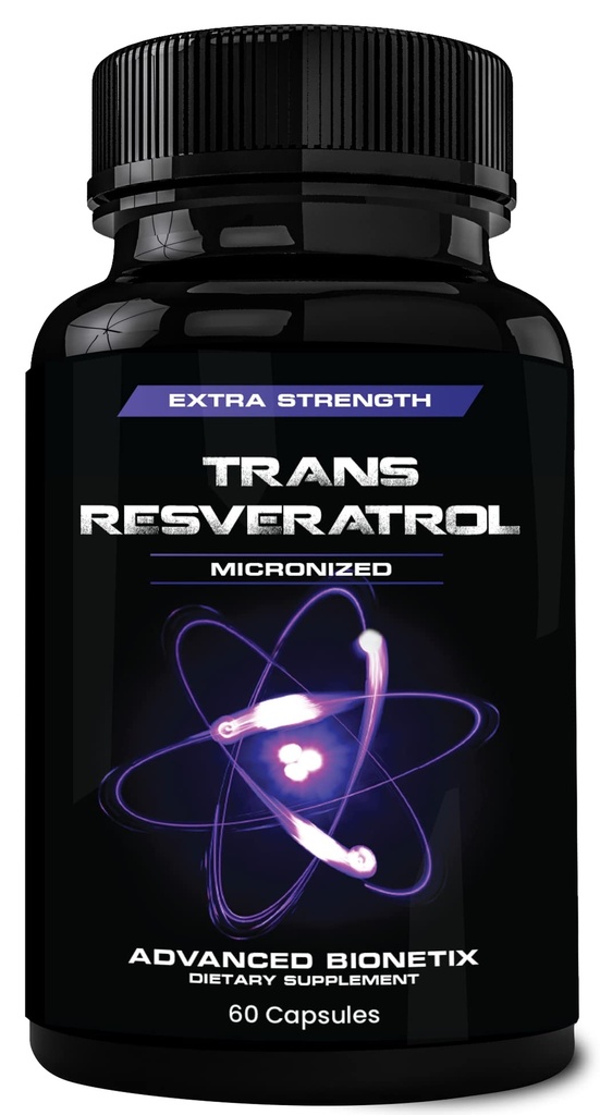 2X Potency Microniized Trans Resveratrol 补编. 1200mg/ 2卡普尔. 高吸收抗氧化剂配方. 促进反老龄化、认知支持和心脏健康