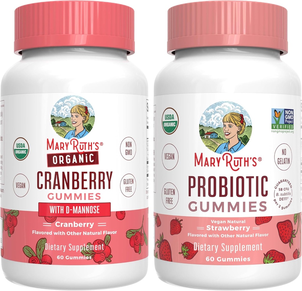 MaryRuth Organics Cranberry & Probiotic Gummys (草莓) ^ USDA有机,清洁标签项目 校对:Soup