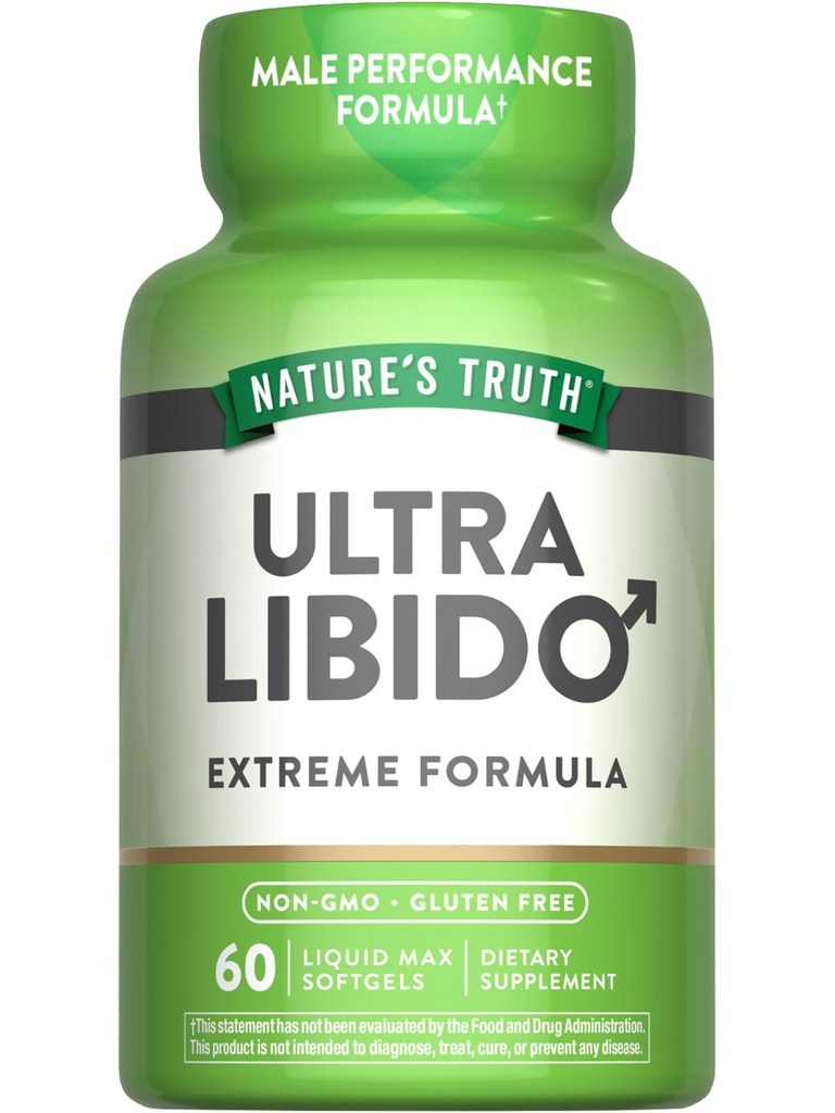 自然的真相Libido Supplement for Men QQ 60 Softgels XN-GMO & Gluten 免费药丸