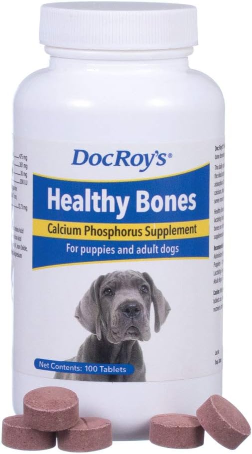 恢复动物健康 Doc Roy's Health Bones - Calcium Phosporus suppose - for Dogs & Puppies - 100ct tables - 狗和小狗-100ct 板块
