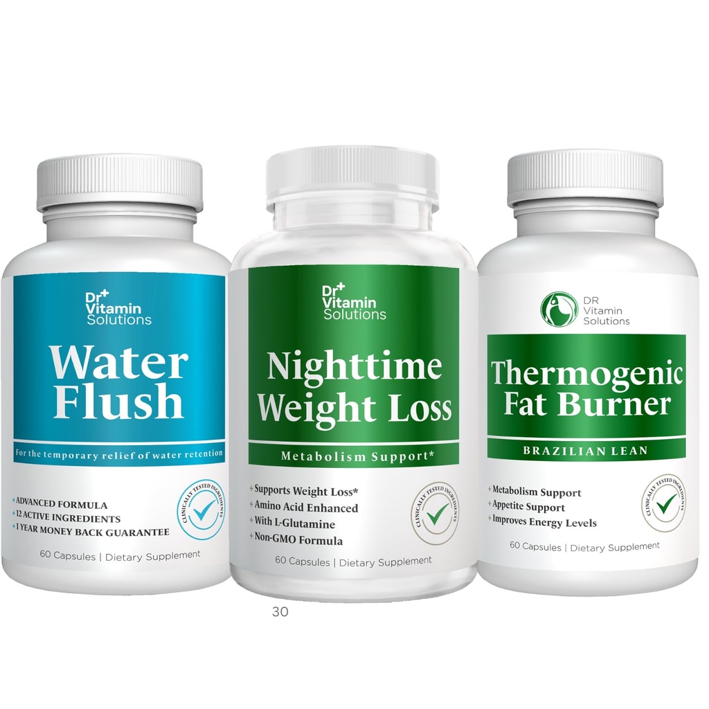 VITAMIN SOLUTIONS 夜间脂肪燃烧器、热致体重损失和尿液水药 -- -- 男女代谢药和保留水药