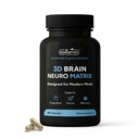 记忆与焦点 诺特罗比 – 脑神经矩阵 与 Ginkgo Biloba & Huperzine A – Vegan, Natural, Cafeine-Free – 支持学生、老年人和专业人士的清晰和Mood – 90 Caps 3-Month Supports