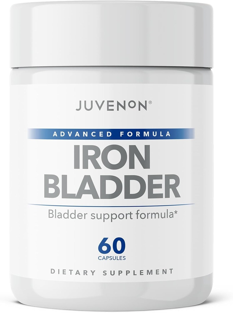 Juvenon Iron Bladder - 健康Bladder功能的草药补充剂 - 与南瓜种子提取,索伊格姆提取,Saw Palmetto的失禁支持