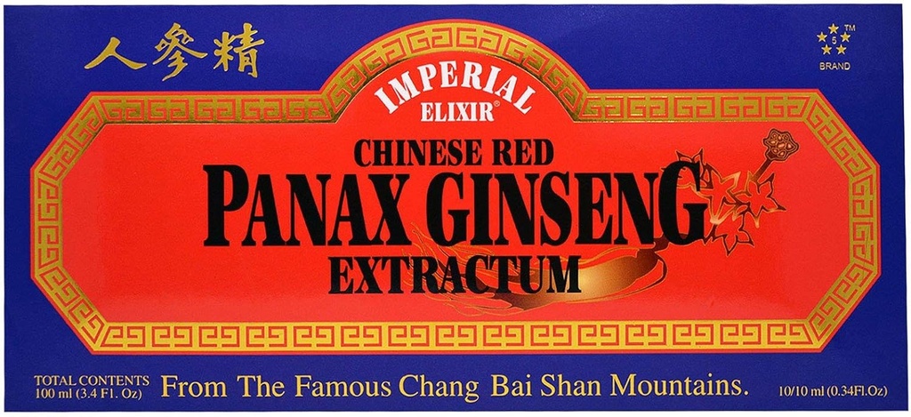 中国红色Panax Ginseng 提取器 - Vials Imperial Elixir (Ginseng Company) 10 Vial