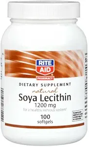 Rite Aid Soya Lecithin,《自然饮食补编》,1 200mg 100 ea