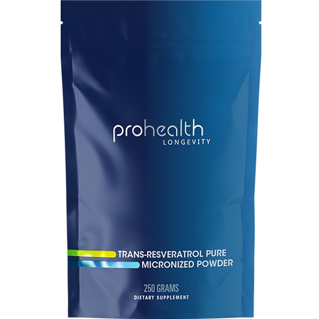 ProHealth Longevity Bulk Trans resveratrol Powder 250克-纯制药级,每只Scoop1000毫克,高级吸收和生物利用率