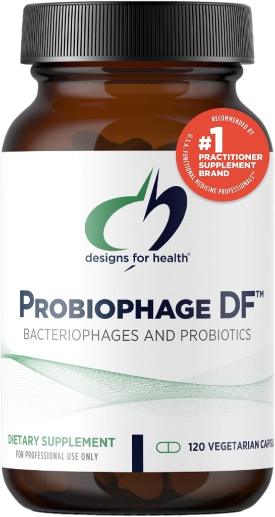 DF-Bacteriophage Prebiotic + Probiotic 补充 - 供消化的 Probiotic + 免疫支持 - 乳品免费 Pre and Pro Biotics in relayed Release Capsules (120 Counter)