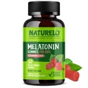 NATURELO Melatonin Gummys for Kids non-GMO, Gluten-Free, Soy Free - 草莓火焰 - Gentle Sleep 补充 - 60 植物学家 Gummys