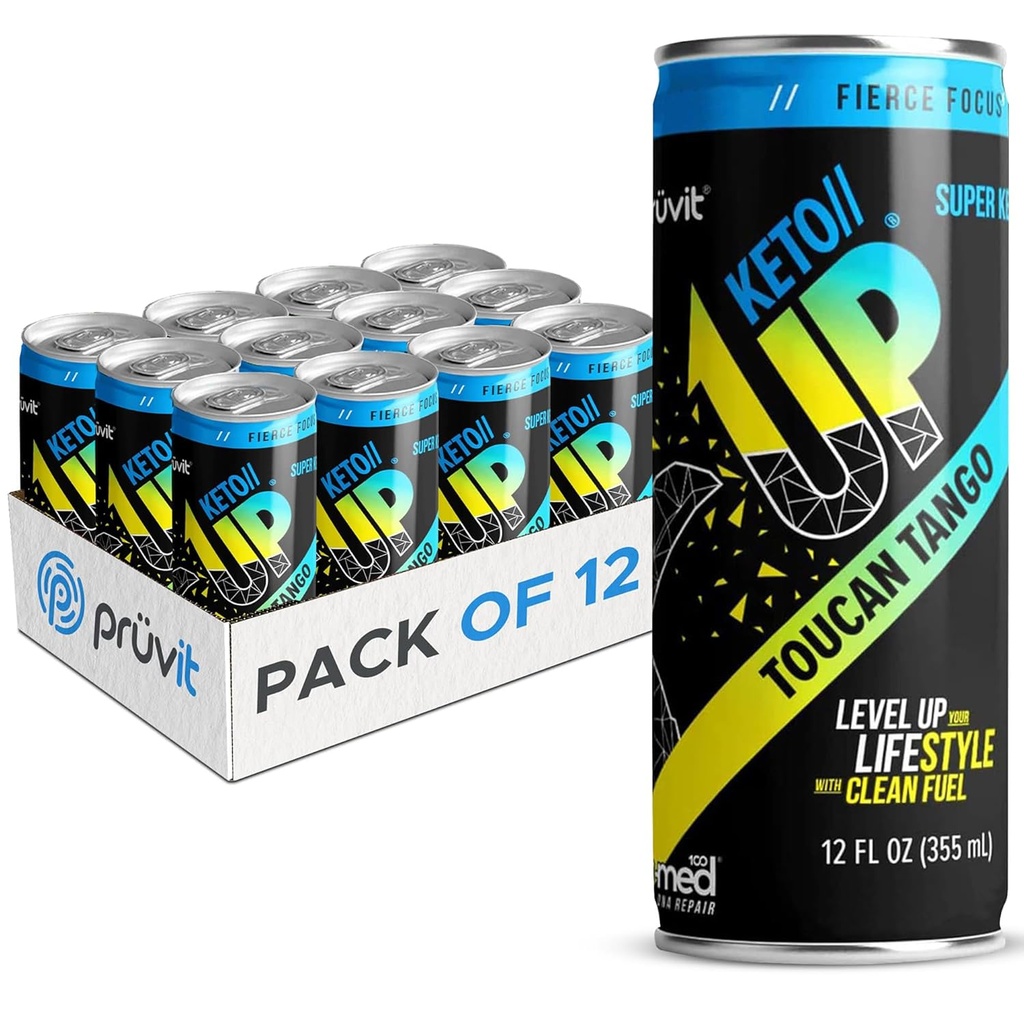 Toucan Tango Keto/Up® Drink – Ready-to-Drink Ketones for Focus for Men and Women - 12 Pack (英语).