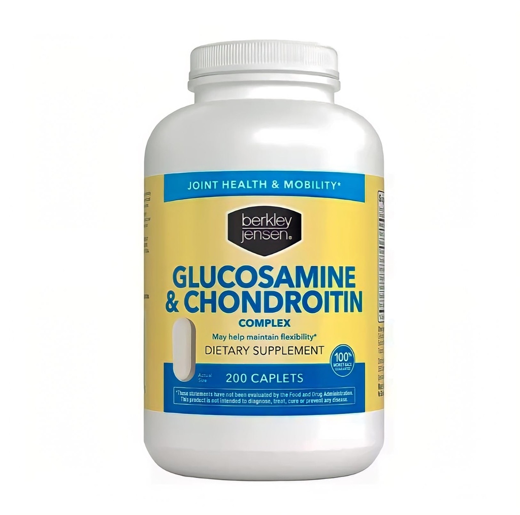 Berkley Jensen Glucosamine Chondroitin MSM Boswellia Complex - 关节,韧带,天顶,骨骼,连接组织支持的三重强度高级饮食补充,200个卡片(包1)