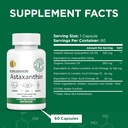 新西兰 - 来自微藻海马托科球菌的Astaxanthin 12mg Pluvialis - 60 Soft Gels - GMO & Gluten Free - 抗氧化剂 - 支持联合流动和后期运动恢复,皮肤和眼部健康