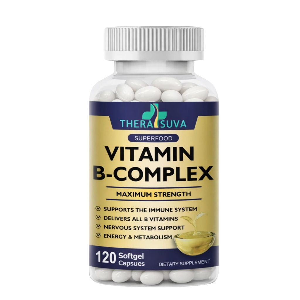 维生素B-Complex + CoQ10 + 维生素C-最大强度补充能量,代谢支持,120软胶,60天供应