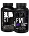 Jacked Factory Burning XT 热致性脂肪燃烧器 - Appetite Natropic Energy Boster (90 Capsules) & Lean PM Max 高性能体重损失,睡眠支持 QQ (120 Capsules)