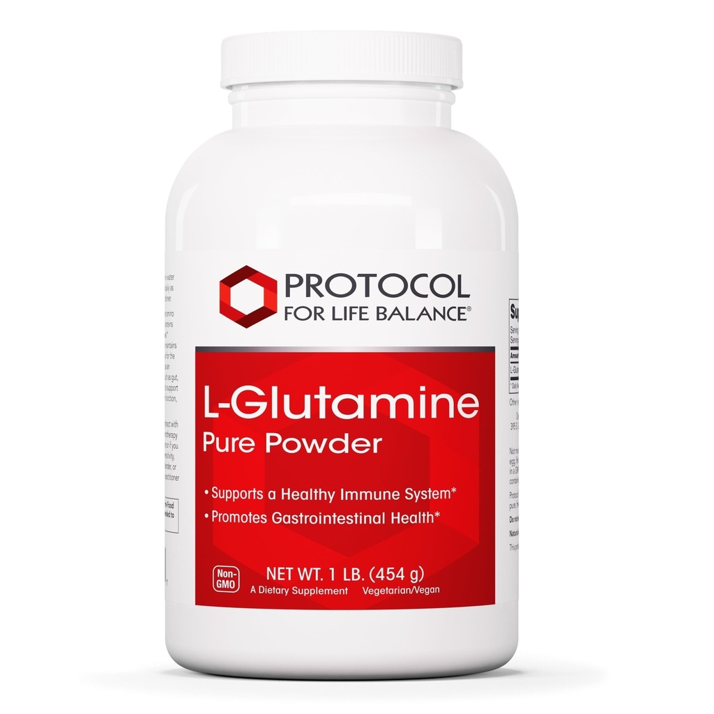 生活安定议定书 L-Glutamine - 纯粉剂 - 肌肉组织、固质健康和免疫支持 - 1英镑