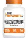 Bulk Assupports.com 女性软胶的多维特敏——女性多维特敏与铁,多矿的多维特敏,配有鱼油 - Gluten Free, 1 Softgel per service, 300 Count (Pack of 1).