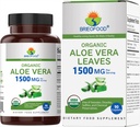 Brieofood 有机Aloe Vera 1500mg, 45 services, 蔬菜, Gluten Free, 90 蔬菜片