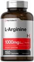 Horbäach L-Arginine 1000mg | 150 Capsules | 自由形态饮食补充 | 非GMO & Gluten free