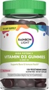 彩虹轻度维生素D Gummys,高发性维生素D3,2000IU 免疫健康支持,帮助支持强骨和牙齿,Gluten Free,Vegen,Berry,120 Gummys.