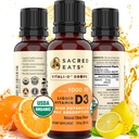 有机液体维生素D D D D drops for Kids & Adults, Sugar Free. 在椰子MCT Oil中容易使用1000 IU/Drop. Lasts months, Best for High Doess. Max Absociation VIT D3 补编. 大味( 锡特鲁斯)