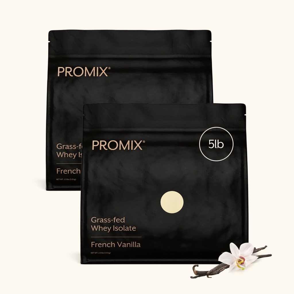 ProMix营养 Whei蛋白孤立粉 - 草叶 - 健身与营养 摇摆,滑动,烧烤与烹饪 食谱 - Gluten-Free & Keto-Friendly - 香草 - 5英镑(包2)
