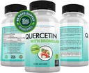 DOCTOR推荐的添加素 Quercetin 800mg w/Bromelain 165mg Pervice - 120 Veggie Capsules - Full 60天供应,支持和生物氟化物的维生素补充,Gluten Free,非GMO