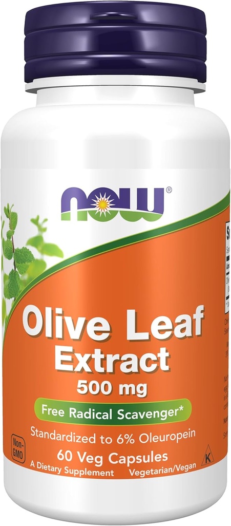 Now Foods Supplements, Olive Leaf 提取500 mg, Free Rightial scavenger *, 60 Veg Capsules (原始内容存档于2010年).