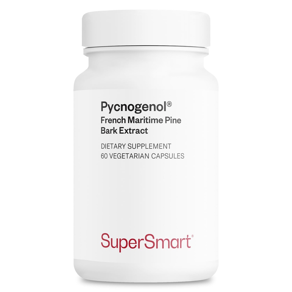 Supersmart - Pycnogenol 200mg/日 (Pattented & 高度生物可用性) - 法国海洋松树 Bark 提取 QQ N-GMO & Gluten Free - 60 蔬菜卡普尔