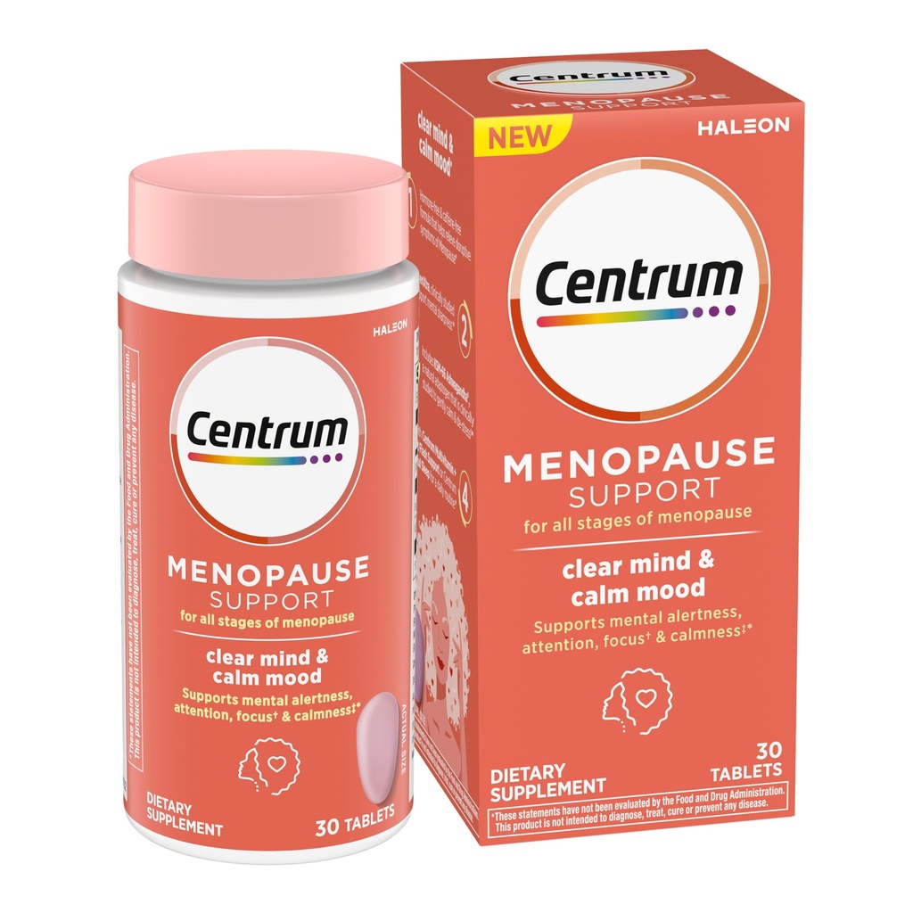 Centrum Clear Mind and calm Mood Menopause 支持片, 临床研究 enXtra, 30 Counter