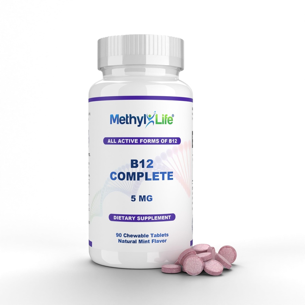 B12 完全专业强度活性B12 3个月供应,可食用化学品:2.5毫克甲基Cobalamin Methyl,1.25毫克Hydroxy和1.25毫克Adenosylcobalamin。
